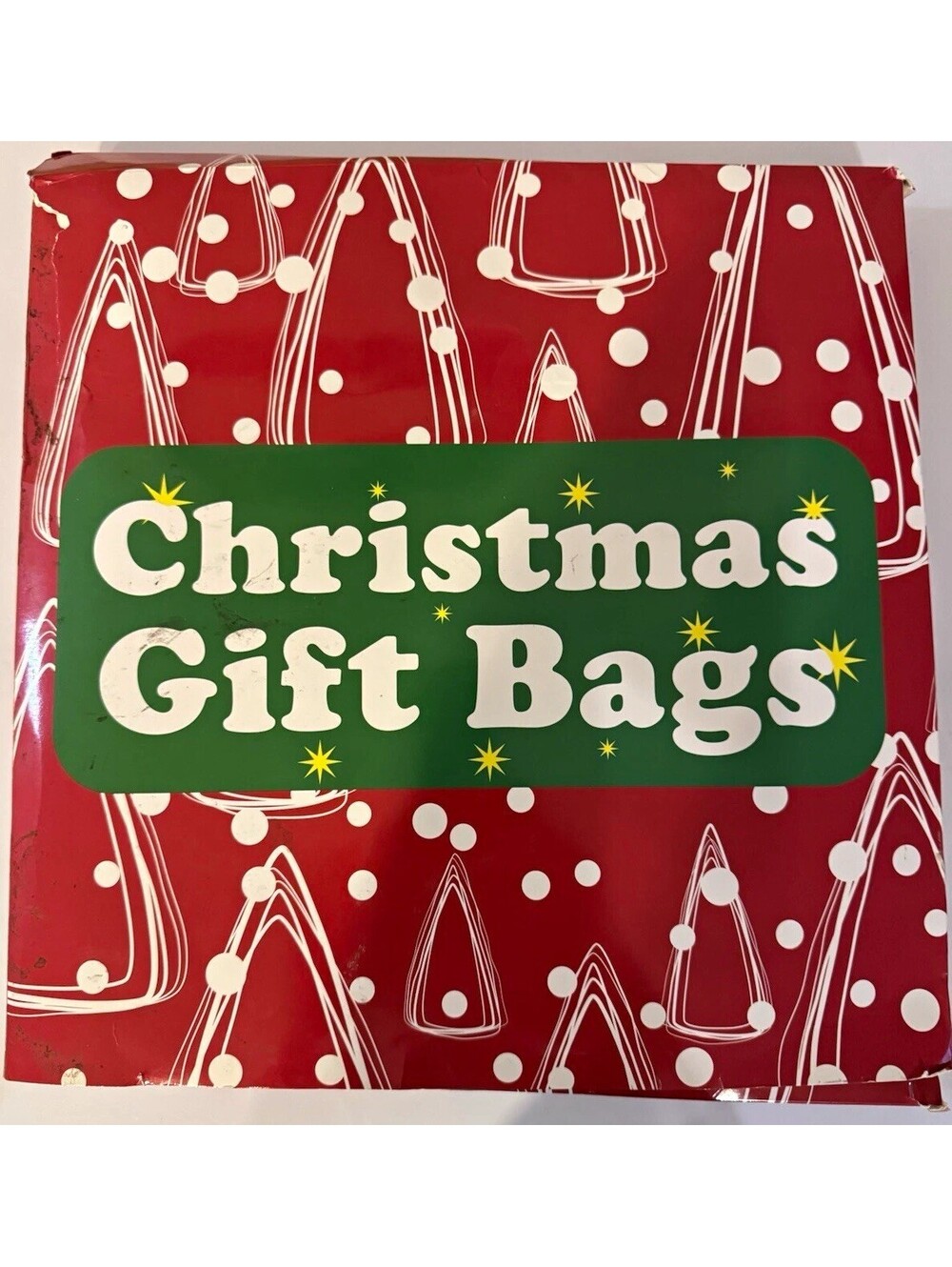 12 Pack Reusable Christmas Gift Bags Non-Woven Holiday Tote Bags Assorted